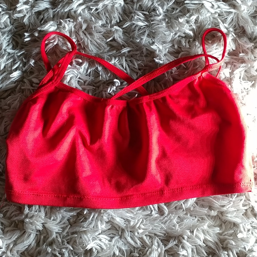 Red sports top